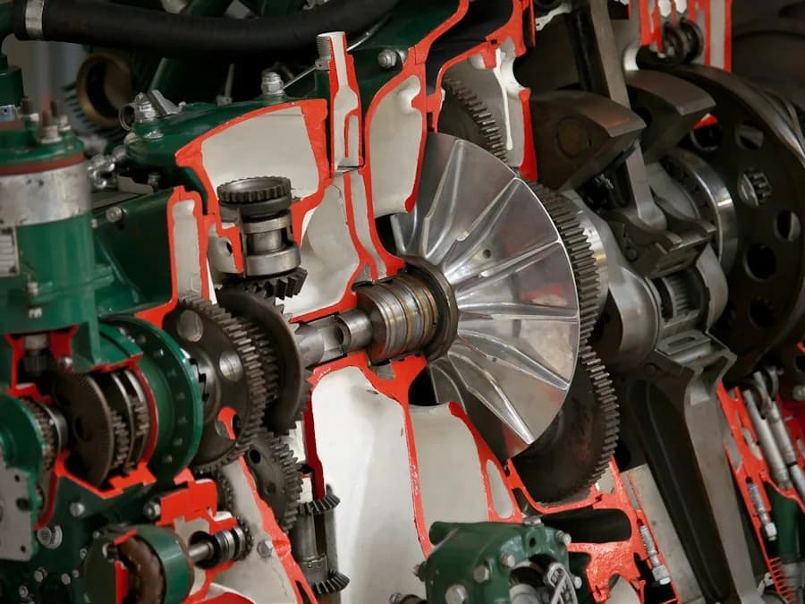 Transmission gear train close-up